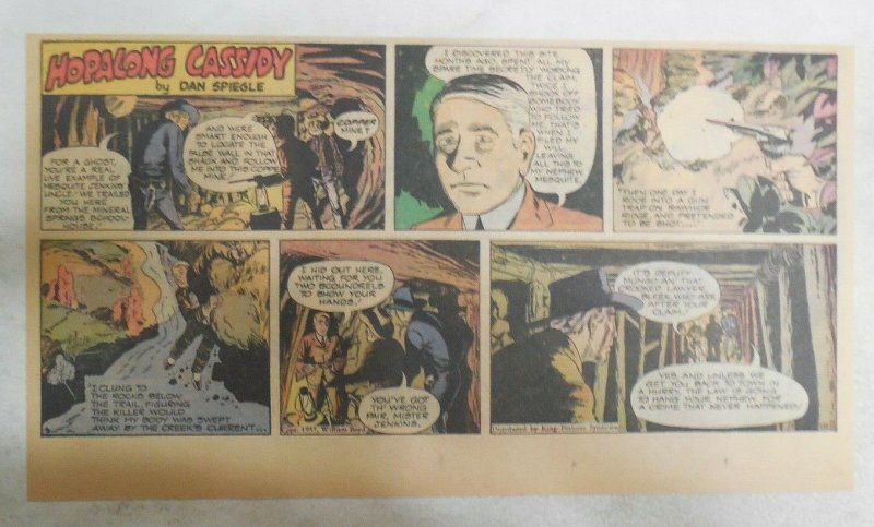 Hopalong Cassidy Sunday Page by Dan Spiegle from 2/13/1955 Size: 7.5 x 15 inches