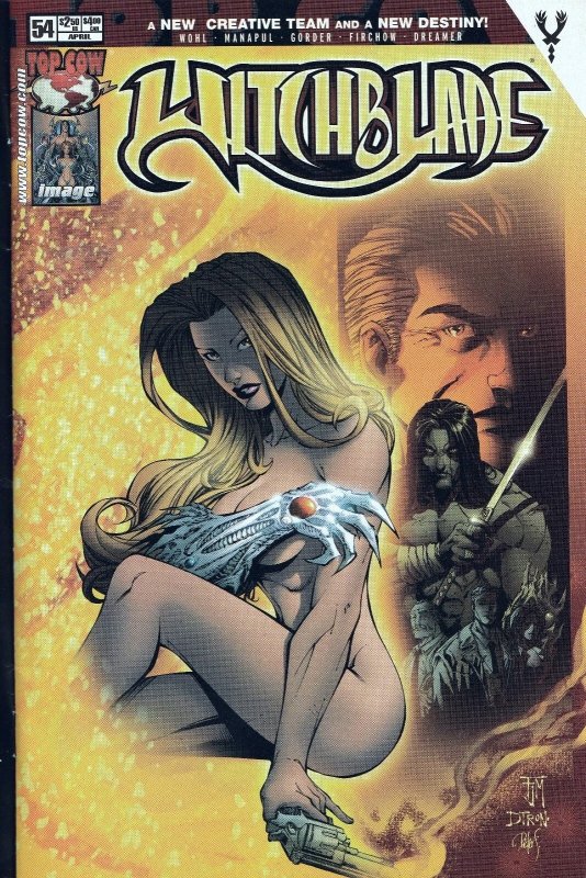 Witchblade #54 B 2002 Image Var Black Overlay Cover w/ Gold Foil 1st Print Comic