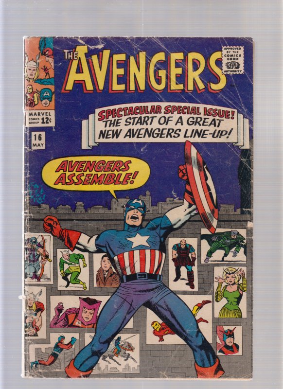 Avengers #16 - Classic Jack Kirby (3/3.5) 1965