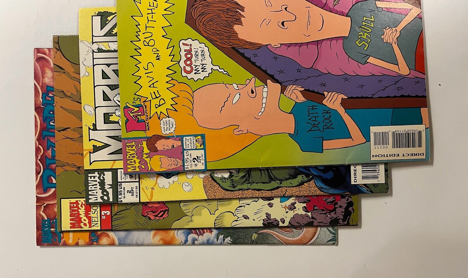 4 Marvel Comic Books Bevis and ButtHead 2 Morbius 2 Illuminator