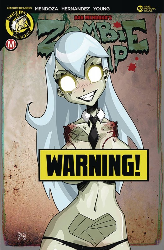 ZOMBIE TRAMP #58 COVER F MENDOZA RISQUE VARIANT (MR)