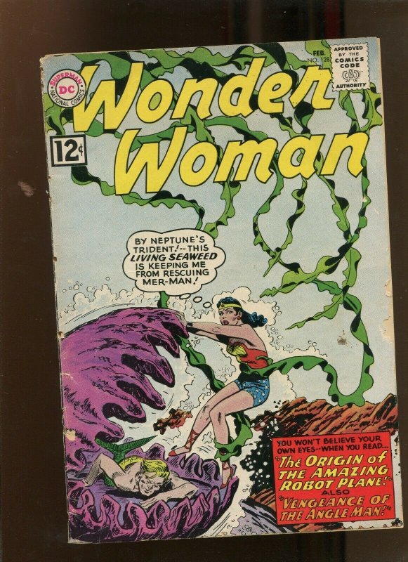 WONDER WOMAN #128 (4.0) VENGEANCE OF THE ANGLE MAN! 1962
