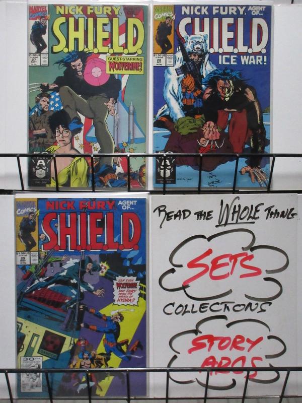 NICK FURY AGENT OF SHIELD (Marvel,1989) #27-29, VF-NM complete story w/WOLVERINE