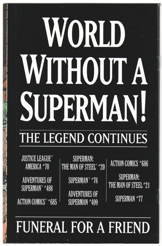 Superman #75 (1993) Death of Superman, Newsstand first printing