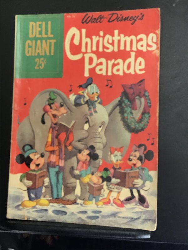 Dell Giant #26 (1959) affordable grade Disney’s X-Mas parade! Barks art! GD