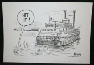 Pate Philip / Lee Daniels ''Hit it!'' Steamboat Newspaper art by Jack Higgins