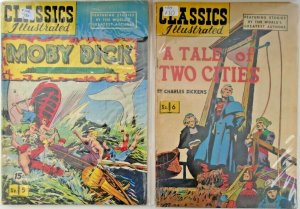*Classics illustrated 1-3, 5-6 Line Drawn Covers; Guide = $50.50
