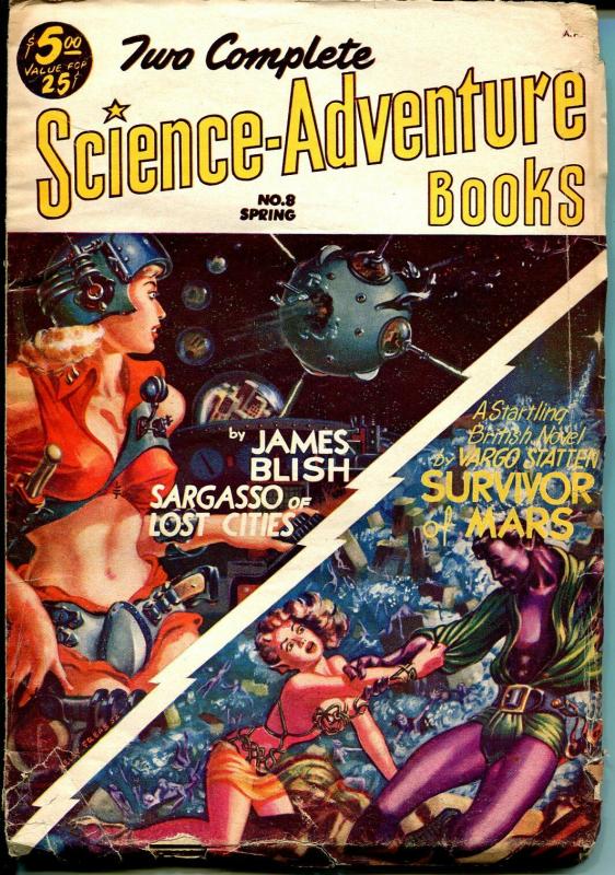 Two Complete Science-Adventure Books-Spring 1953-Kelly Freas-James Blish-VG