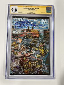 TEENAGE MUTANT NINJA TURTLES 5 1985 Cgc 9.6 SS Sign Sketch Kevin Eastman