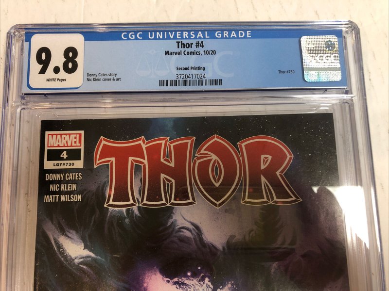 Thor (2020) # 4 (CGC 9.8 2nd Print)  Virgin Variant Black Winter Cover