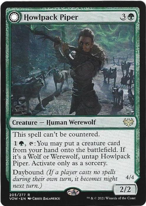 Magic the Gathering: Innistrad - Crimson Vow - Howlpack Piper/Wildsong Howler