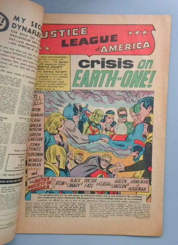 Justice League of America #21 VG- 1st Justice Society DC Comics 1963