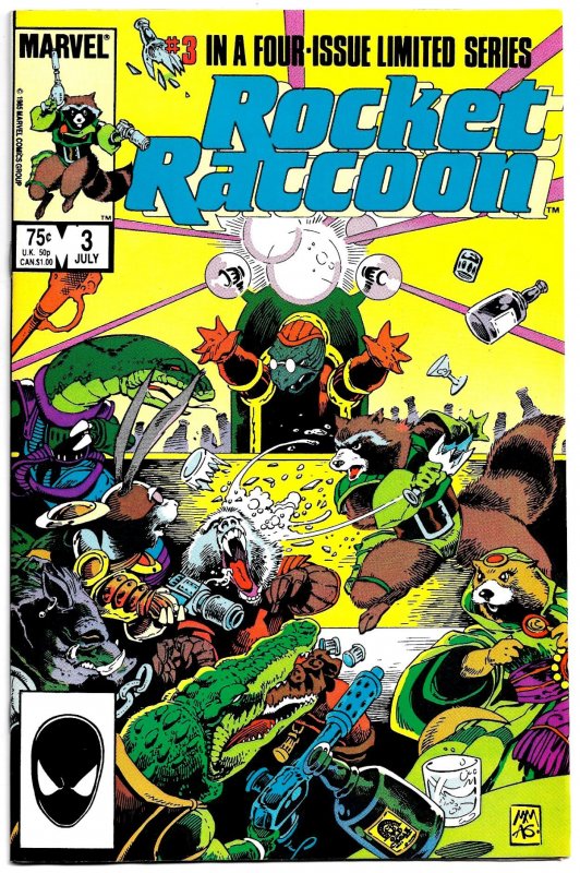 ROCKET RACCOON #1 - #4 (1985) 8.0 VF Full MiniSeries! Mike Mignola! Bill Mantlo!