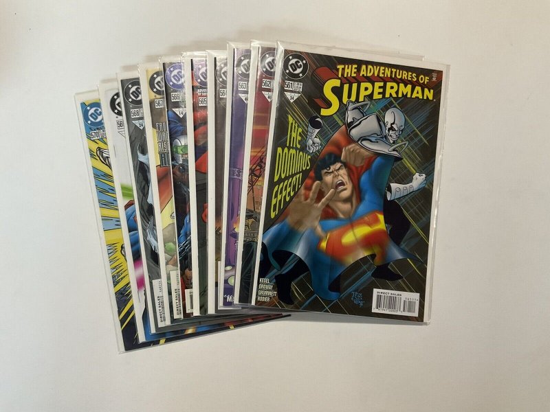 Adventures Of Superman 561-570 lot run set Near Mint Nm DC Comics