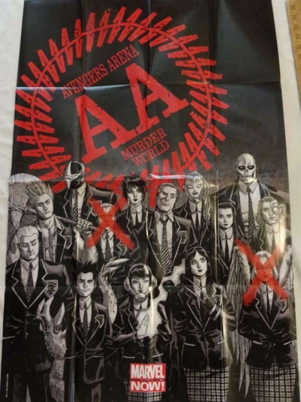 AVENGERS ARENA MURDER WORLD Promo Poster, 24 x 36, 2012, MARVEL, Unused 134