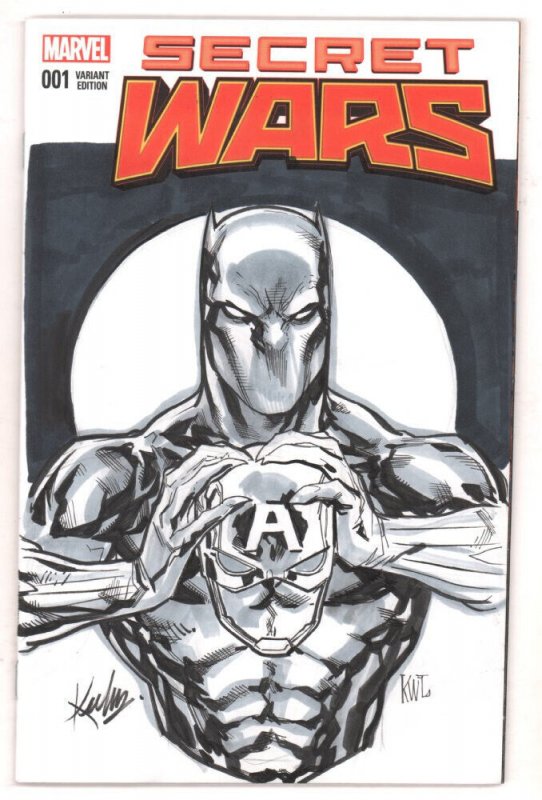 Secret Wars #1 Variant Edition Blank Cover - Black Panther art by Ken Lashley 