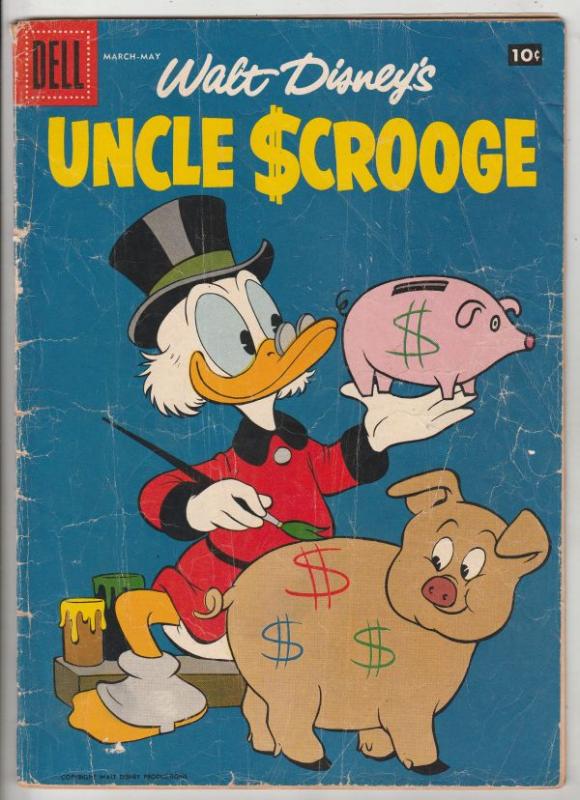 Uncle Scrooge, Walt Disney #21 (Mar-58) GD- Affordable-Grade Uncle Scrooge