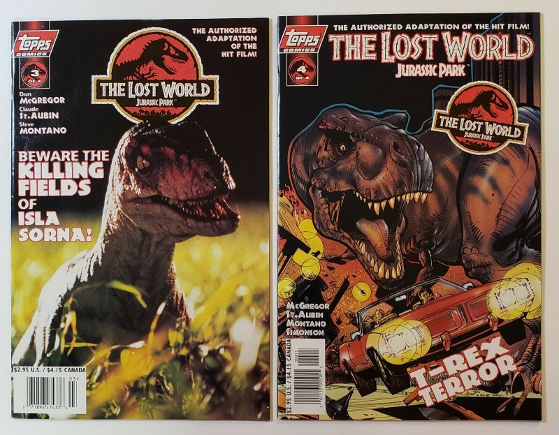 Jurassic Park: The Lost World #1-4 Complete Set Topps Comics 1997 VF/NM 