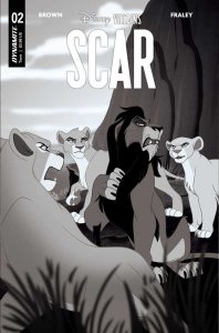 Disney Villains Scar #2 Cover G 10 Copy Variant Edition Forstner Black & White
