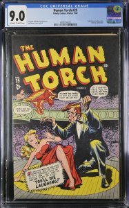 Human Torch #29 1947 CGC 9.0 - High Grade Timely - Golden Age Classic Cover