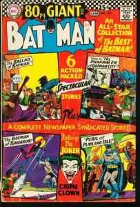 BATMAN #187-1967-DC-JOKER-80 PAGE GIANT-good G