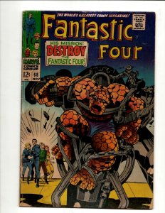 Fantastic Four # 68 VG Marvel Comic Book Thing Human Torch Dr. Doom BJ1