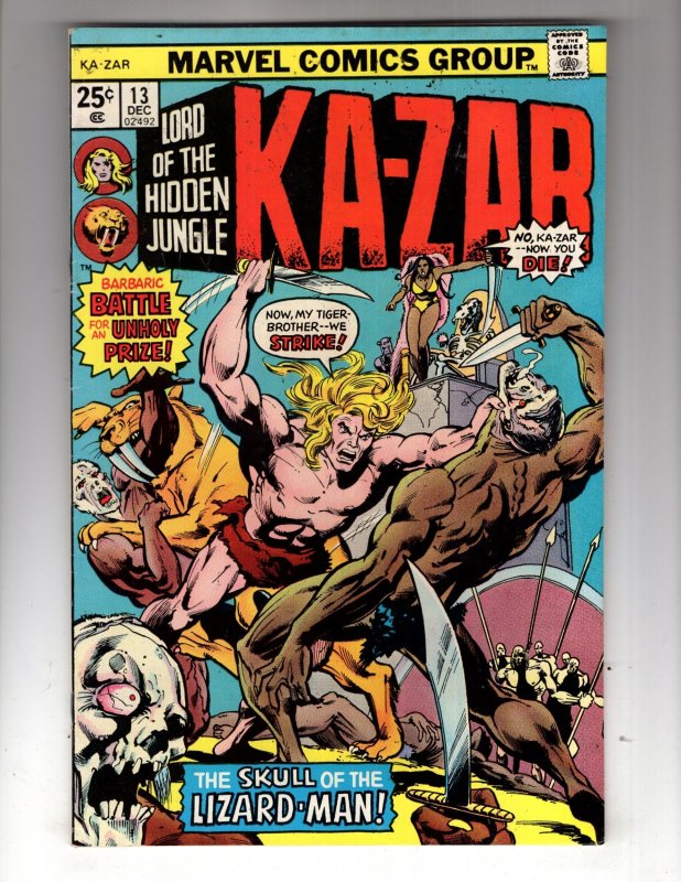 Ka-Zar #13 (1975)  F/VF Bronze Age Mighty Marvel !!!   / ID#22