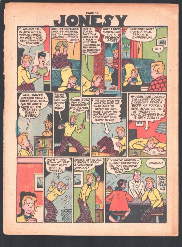 Spirit 2/25/1945-Will Eisner's famous mystery character-Lady Luck & Intellect...