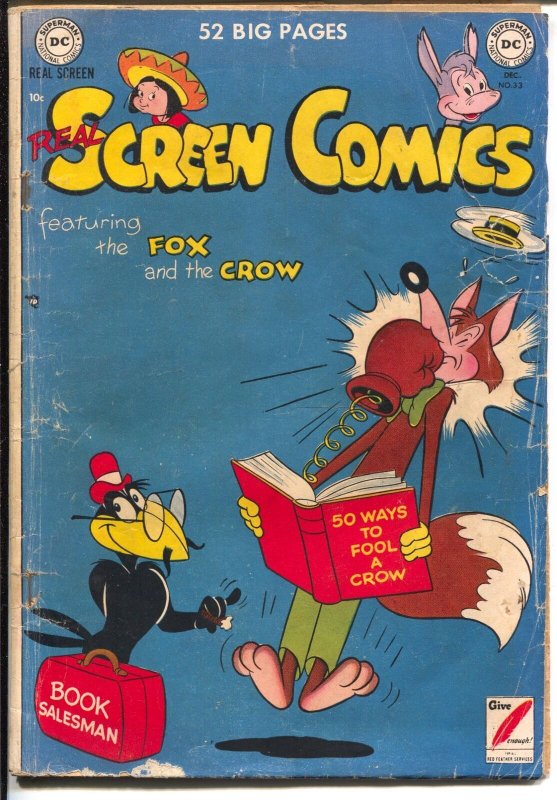 Real Screen #33 1950-DC-Fox & Crow-prank cover VG