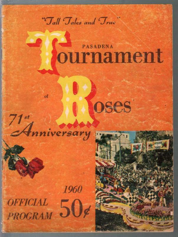 Pasadena Tournament of Roses Parade Program 1960-46th Rosebowl game-G