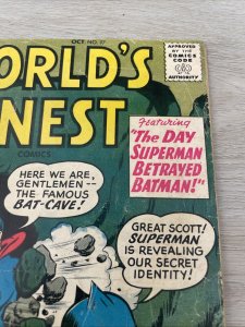 World's Finest Comics #97 Early Silver Age Batman Superman DC Comic 1958