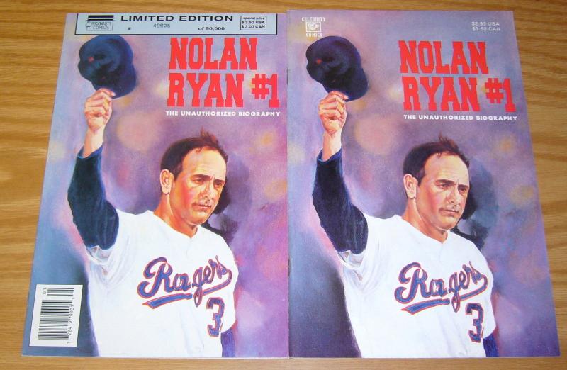 Nolan Ryan #1 VF/NM unauthorized biography + limited edition variant - baseball