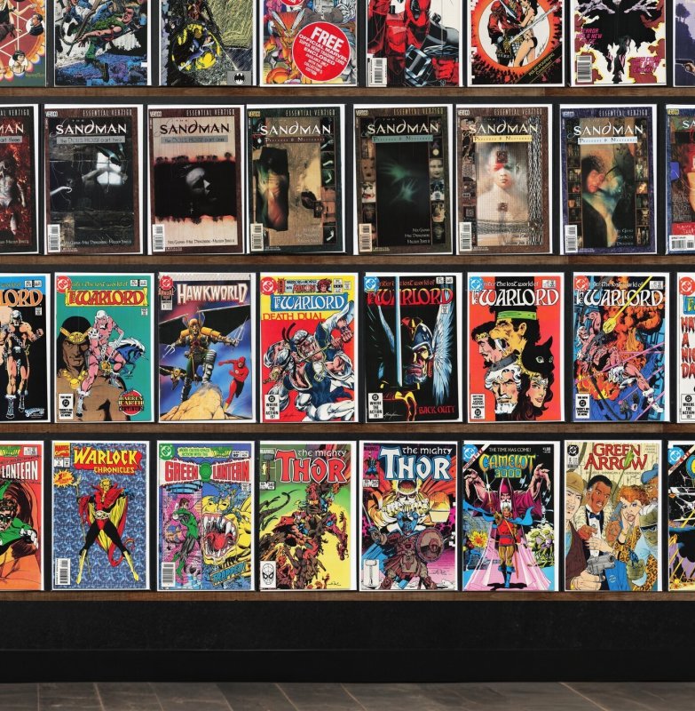 Huge Lot 150+ Comics with Warlord, Power Pack, Hawkworld, Green Lantern & More!