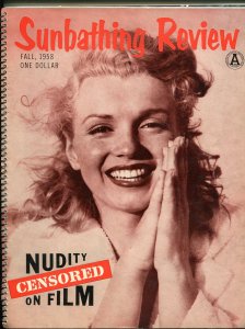 MAG: Sunbathing Review  Fall 1958-Marilyn Monroe cover-very rare-FN