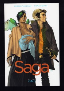 Saga Volume One - Signed by Brian K. Vaughan w/ COA. 2nd Print TPB (9/9.2) 2013