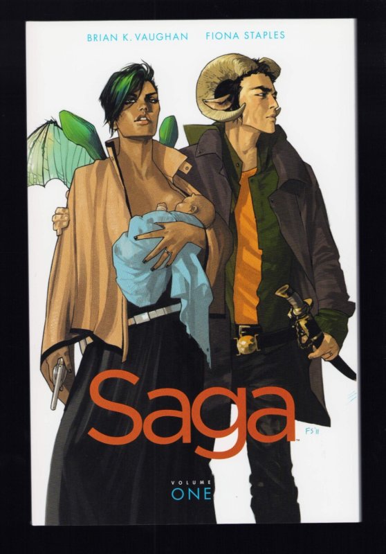 Saga Volume One - Signed by Brian K. Vaughan w/ COA. 2nd Print TPB (9/9.2) 2013