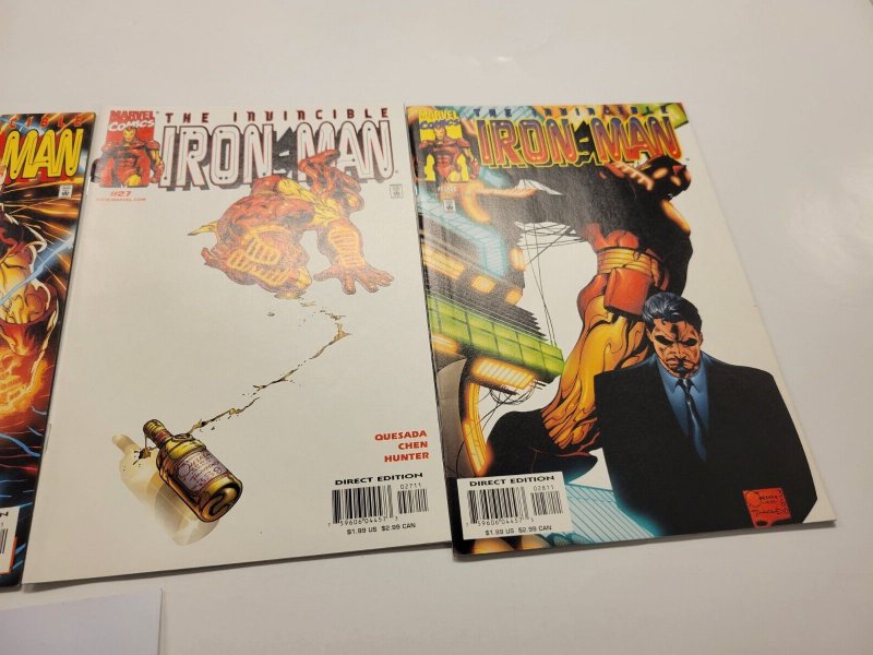 4 Marvel Comic Books Invincible Ironman #25 26 27 28 31 TJ2