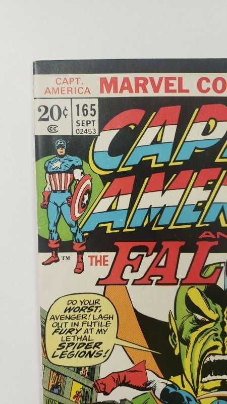 Captain America #165 Falcon Team-Up Yellow Claw Appearance 1973 Marvel Comics 