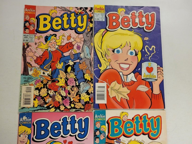 4 Betty Archie Comic Books #15 18 21 25 26 TJ28