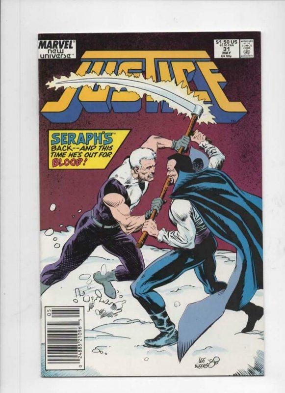 JUSTICE #1 2 3 4 5 6 7 8 9 10 11 12 13 14 15-31, VF/NM, Marvel, 1986, 1-31 set