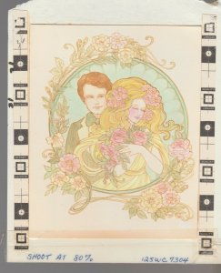 ON YOUR WEDDING DAY Art Nouveau Couple 5.5x7 Greeting Card Art #WC7304