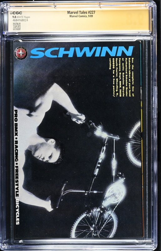 Marvel Tales Spider Man (1989) # 227 ( CGC 9.8 WP SS) Signed Full Todd McFarlane