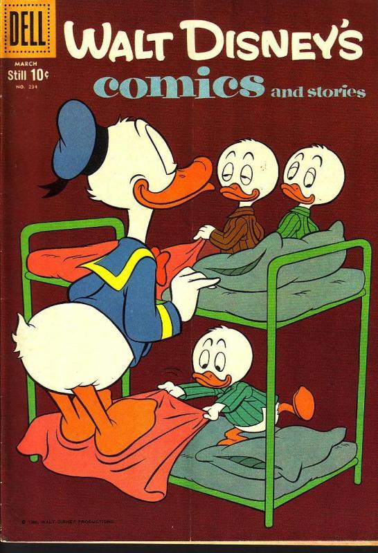 WALT DISNEY'S COMICS AND STORIES #234 CARL BARKS ART VG/FN