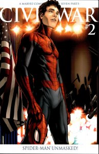 Civil War #2 Second Print Cover (2006) Captain America