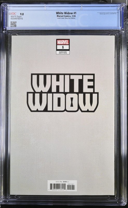 White Widow #1 CGC 9.8 Local Comic Shop Day  Edition Marvel 2023 LCSD Cover WP