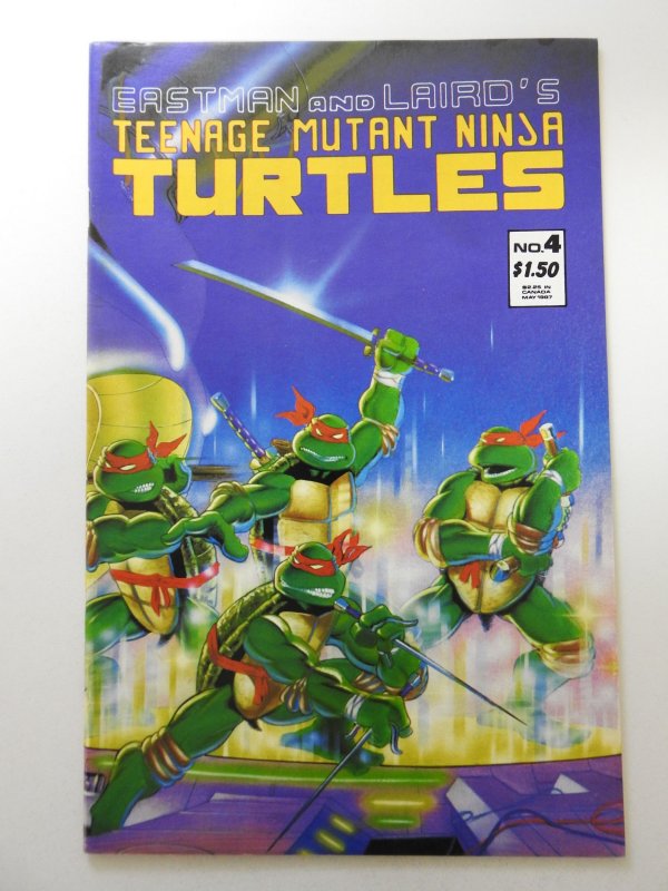 Teenage Mutant Ninja Turtles #4 2nd Printing Signed Eastman/Laird VF-NM Cond!