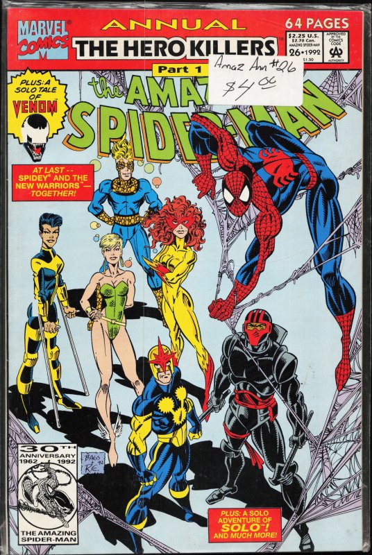 The Amazing Spider-Man Annual #26 Direct Edition (1992) New Warriors