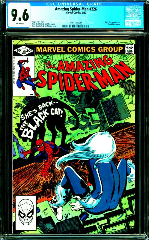 Amazing Spider-Man #226 CGC Graded 9.6 Black Cat Appearance, Foolkiller Cameo