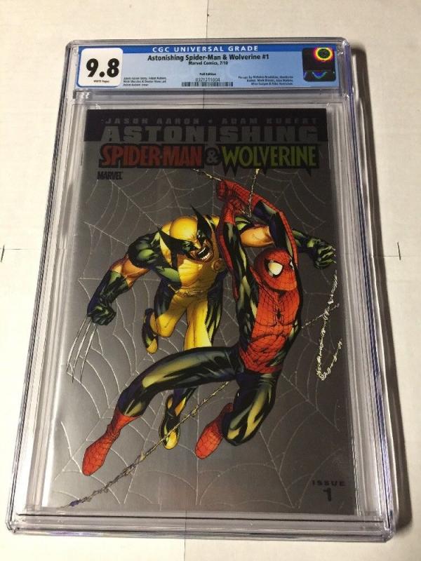 Astonishing Spider-man Wolverine 1 Cgc 9.8 White Pages Foil Variant