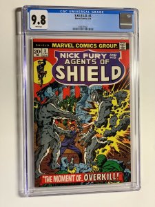 SHIELD S.H.I.E.L.D. 3 cgc 9.8 White Pages Very Rare!!!! 1973 Steranko